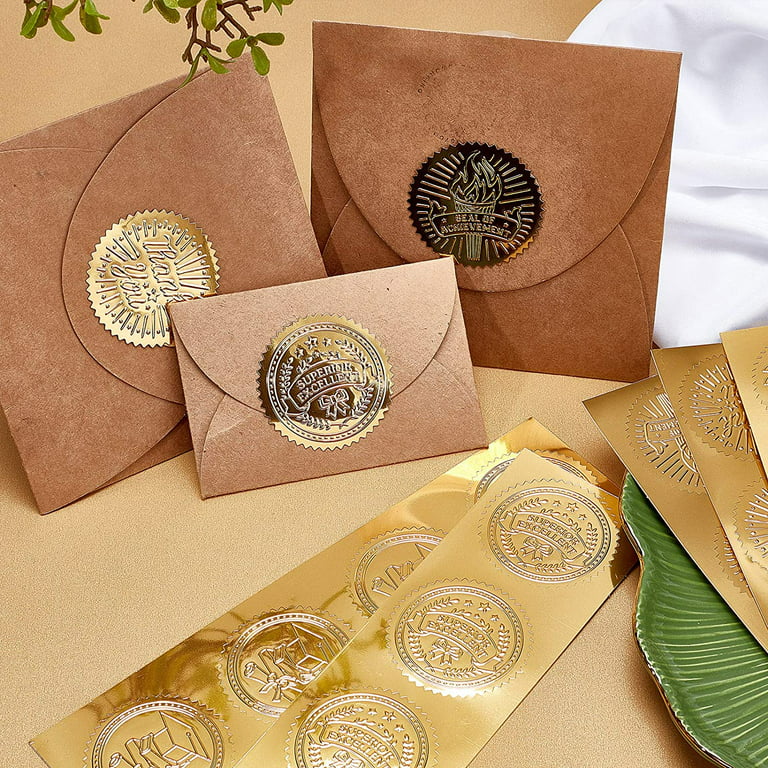 PaperDirect Gold Foil Letter C Monogram Seals, Envelope Accessories, Set of  102