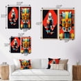 thumbnail image 4 of Designart "Alien Color Geometry Awareness II" Modern Geometric Framed Wall Art Set Of 2 - Modern Red Gallery Wall Frame Set For Home Decor, 4 of 6