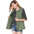thumbnail image 3 of Chaleco Tipo Anorak Estilo Cargo Ligero Con Cordón Para Mujer Verde L, 3 of 7