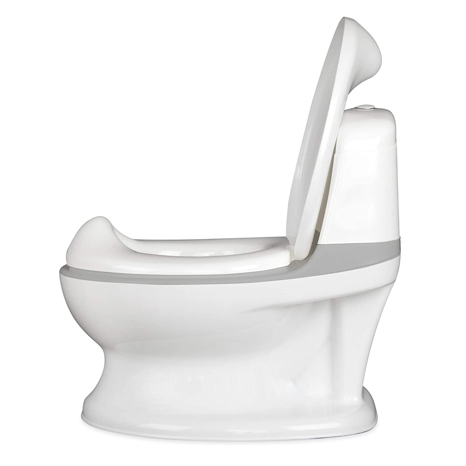 Nuby My Real Potty Training Toilet with Life-Like Flush Button & Sound for  Toddlers & Kids, White/gray 