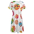 thumbnail image 5 of Rainbow Lollipop Women's Dress Short Sleeve Summer Sundress Summer Women Clothes, 5 of 7