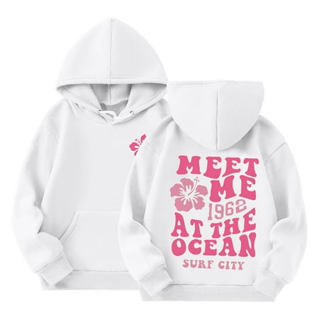 

Pink Palm Puff Hoodie Girls Kids Boys Hoodies for Teen Girls Graphic Hoodie Tops Y2k Long Sleeve Pullover Sweatshirts Toddler Girls Boys Clothes