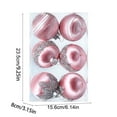 thumbnail image 3 of SLYNSHome 6Pcs Christmas Satin Ball Ornaments,Pink Luxury Shatterproof Glittering Xmas Tree Balls Hanging Baubles for Holiday Party Home Decor, 3 of 7