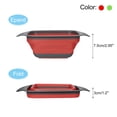 thumbnail image 5 of Uxcell Collapsible Colander Set 2 Size Silicone Square Foldable Strainer for Pasta, Vegetables, Fruits - Red Green Small, 5 of 6