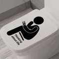 thumbnail image 5 of CSCHome 2PCS Thinking Stickers Toilet Lid Stickers Toilet Home Decal Wall Pvc Art Sticker Sign, 5 of 5