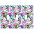 thumbnail image 2 of Metal Light Switch Wall Plate Outlet Cover (Sea Snail Starfish Pastel Glitter Reef Bubbles - Triple Toggle), 2 of 2