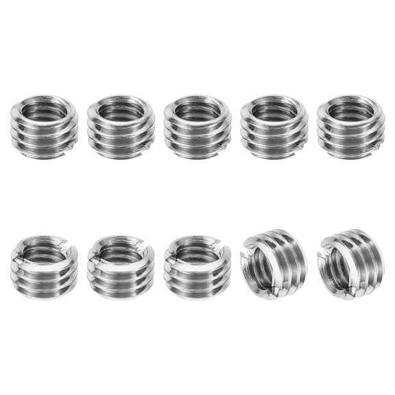 Uxcell Thread Adapters Sleeve Reducing Nut M8*1.25 Male to M6*1 Female Repairing Insert Nut Screw Reducer 5mm 10 Pcs