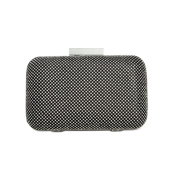 INC Women's Black Embellished Sparkle Chain Strap Clutch Handbag Purse