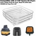 thumbnail image 3 of VALUNE 3-Pack 7 Inch Stackable Stainless Steel Air Fryer Racks with Silicone Feet, Air Fryer Accessories Fit for Ninja Crispi/Pro 5QT, Cosori 5QT, Chefman 5-6QT & More, 3 of 9