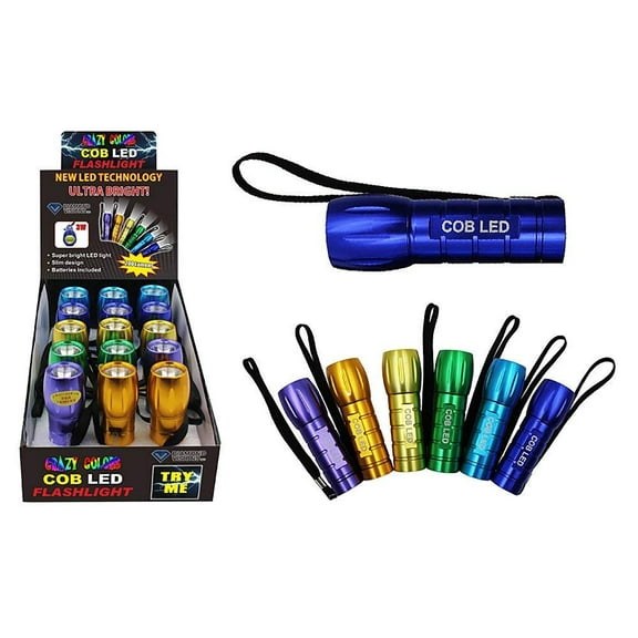 Diamond Visions 08-1738 Crazy Colors COB LED Flashlight in Assorted Colors 1 Flashlight