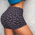 thumbnail image 4 of Fotbe Bat Purple Shorts Sin Costuras – Shorts Deportivos de Cintura Alta para Mujer, Elásticos para Gimnasio, Yoga, Running o Ciclismo-Small, 4 of 8