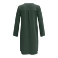 thumbnail image 4 of Women's Casual Button Dress Elegant Loose Fit Comfortable Linen Midi Shirt Dress with Pockets for Home Travel Spring Summer Autumn Womens Casual Trendy Midi Dresses, 4 of 5