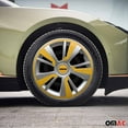 thumbnail image 2 of OMAC - Gray with Yellow Hub Caps 14 Inch Set of 4, Tapas para Rines 14, Premium Wheel Covers 14 Inch, R14 Rim Cover Set, Snap On Durable Car Replacement Exterior Accessories, 2 of 6