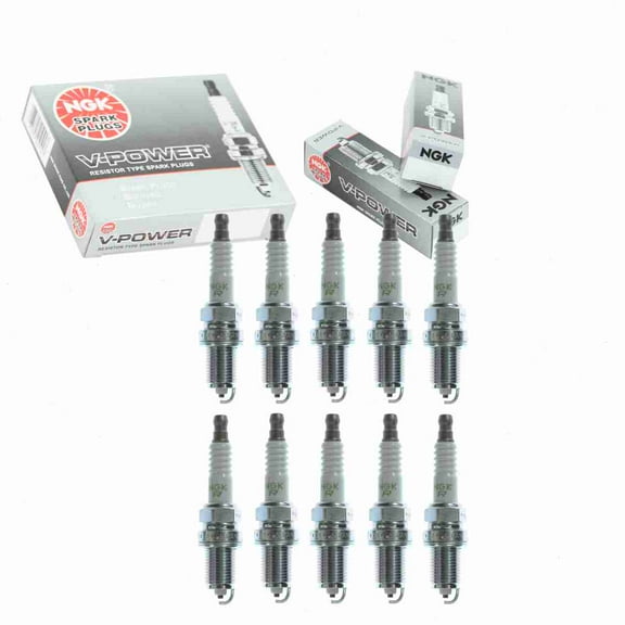 10 pc NGK 2441 V-Power Spark Plugs for 1765183 3006 5016 98079-55149 98079-5514A 999-06910-P9-022 Q16-U11 Q16PR-U11 Q16R-U11 Ignition Wire Secondary Fits select: 1987-1991 TOYOTA CAMRY