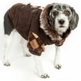 thumbnail image 4 of Pet Life ® 'Aygyle Style' 3M Insulated Designer Patterned Suede Dog Coat w/ Removable Hood, 4 of 10