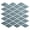 Beaumont-Sample, variant on Venecia Canalle White 1-in. x 3-in. 3D Framed Diamond Glossy Porcelain Wall Mosaic Tile