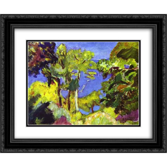 Pierre Bonnard 2x Matted 24x20 Black Ornate Framed Art Print 'Landscape of Cote d Azur'