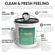 Wipex Embody Body Wipes – Plant-Based Wipes with Tea Tree Oil for Gym & Sports, 225 Ct