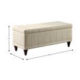 thumbnail image 4 of Garrell Cream Fabric Upholstered Lift Top Storage Bench, 4 of 5
