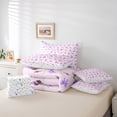 thumbnail image 6 of Homewish Purple Bowknot Floral 7-Piece Twin Bedding Sets,Country Floral Bedding Comforter Set,Lovely Bow Knot Sheet Sets For Men Women,Breathable Home Decor Reversible, 6 of 8