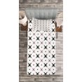 thumbnail image 3 of Ambesonne Skull Quilted Bedspread Set 2 Pcs, Black Girly Crossbones, Twin Size, Pale Pink White Black, 3 of 3