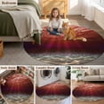 thumbnail image 6 of Red Ocean Round Area Rugs 3 ft, Underwater World Clear Water Ripple Sunlight Washable Small Area Rug with Non-Slip Sturdy Edge Binding Round Front Door Mat Floor Carpet for Entryway, 6 of 9