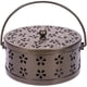 thumbnail image 1 of Soporte clásico para bobina de mosquitos, soporte de incienso para humo, incensario portátil, quemador de incienso de reflujo de metal, estufa de carbón con cubierta para asa, caja para mosquitos,, 1 of 5