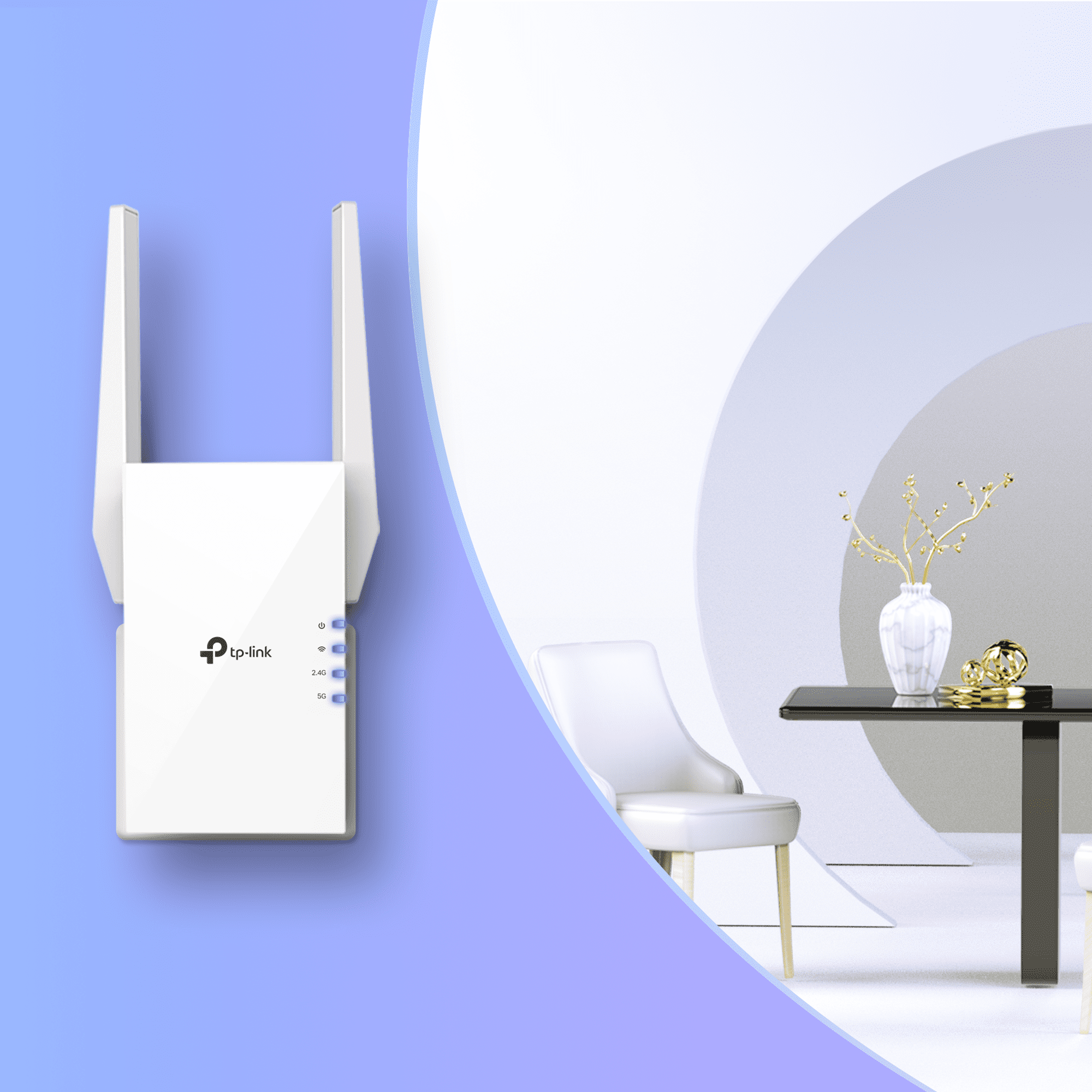 TP-Link AX1300 Wi-Fi 6 Dual-Band with Gigabit Ethernet Port, Smart Roaming, Extends Wi-Fi Coverage - RE1300X