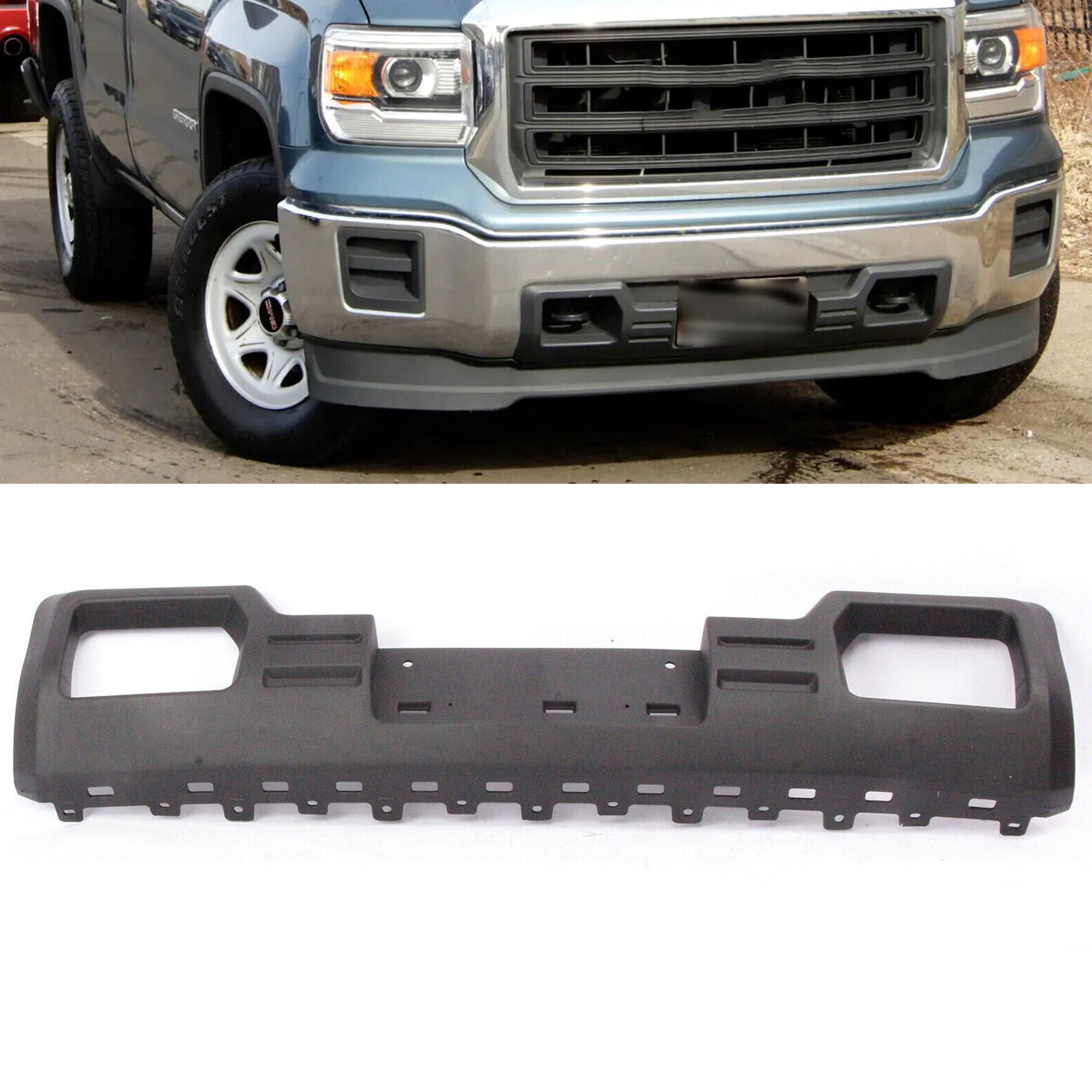 NINTE Front Bumper Skid Plate for 201415 GMC Sierra 1500 Matte Black 22902312