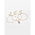thumbnail image 2 of Sohi Set Of 3 Gold Plated Designer Anklet, 2 of 4