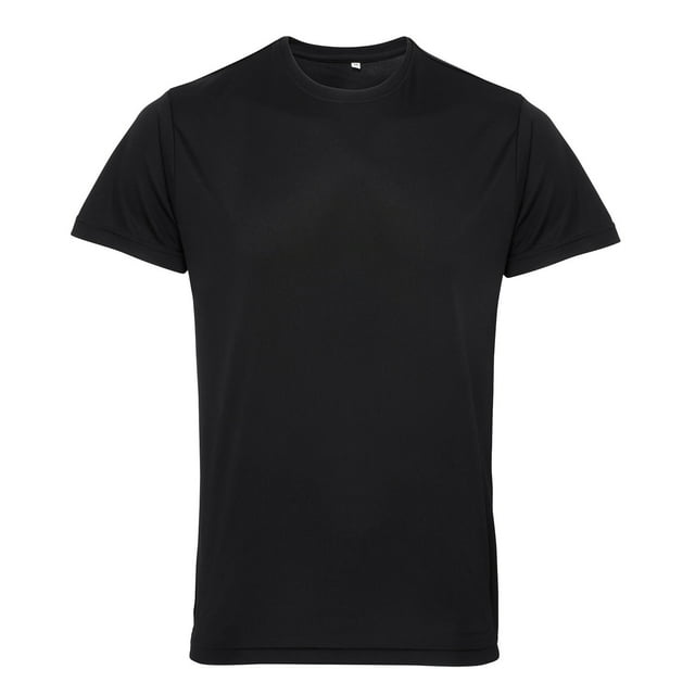 TriDri - Camiseta Performance de Mezcla para Hombre (Negro)