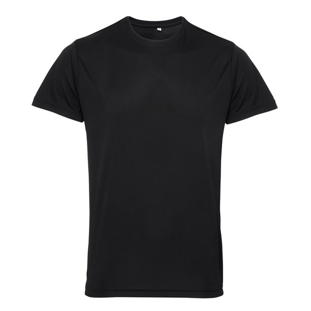 TriDri - Camiseta Performance de Mezcla para Hombre (Negro)