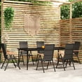 thumbnail image 1 of vidaXL 7 Piece Garden Dining Set Black, 1 of 4