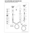 thumbnail image 6 of Kingston Brass KS142RKXPN Webb Widespread Bathroom Faucet with Knurled Handle and Push Pop-Up Drain, Polished Nickel, 6 of 8