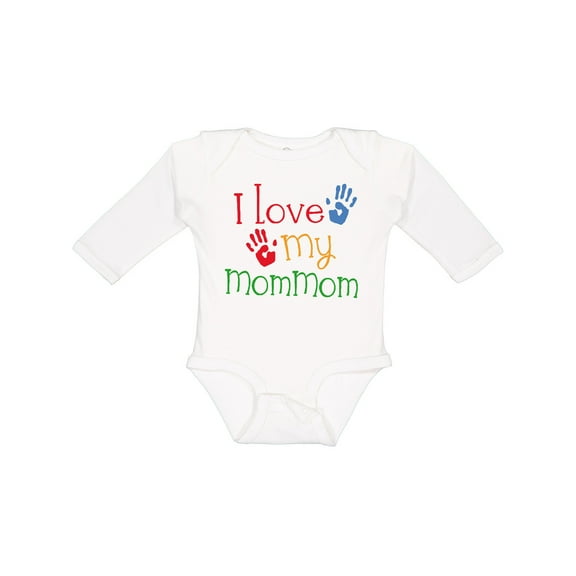 Inktastic I Love My Mommom Boys or Girls Long Sleeve Baby Bodysuit