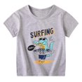 thumbnail image 1 of T-shirt Décontracté à Manches Courtes pour Garçons et Filles, Haut d'Été, Col Rond, Dessin Animé, 1 of 2