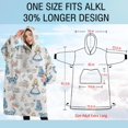 thumbnail image 4 of Oversized Wearable Blanket Hoodie,Princess Pattern Sherpa Blanket Hoodie with Super Pockets,Super Warm Fuzzy Pullover for Women & Men, 4 of 6