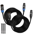 thumbnail image 1 of Cables XLR AQOOL, 2 paquetes de 2 paquetes, cables de micrófono balanceados, 1 of 9