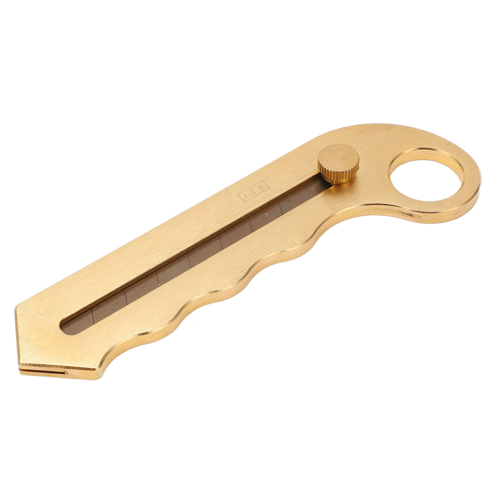 NFTIGB Utility Knife Pure Copper Heavy Duty Golden Retractable Snap Off Wallpaper Knife for Cutting 3.94 inches / 10 cm Blade
