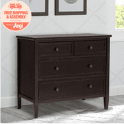 Delta Children Epic 3 Drawer Dresser with Interlocking Drawers - Greenguard Gold Certified, Walnut Espresso