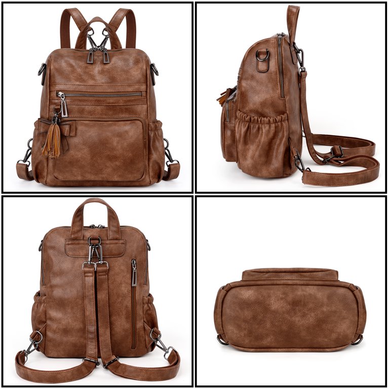 UTO Women Backpack Vegan Leather Travel Bag Ladies Fashion  display picture 1