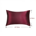 thumbnail image 6 of PiccoCasa 2Pcs Satin Pillowcase Silky Pillow Cover with Envelope Closure, King Burgundy, 6 of 8