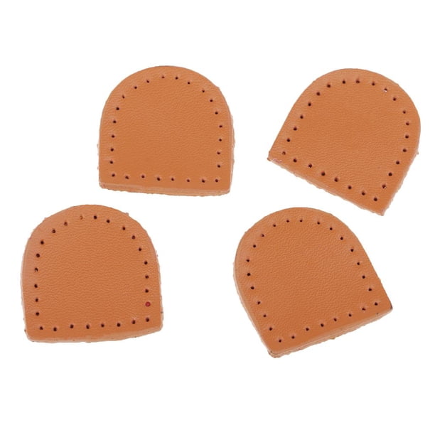 4 Piezas de Bricolaje de material cuero Accesorios de Cremallera Tapón de Cremallera Tapones Inferiores marrón