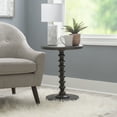 thumbnail image 5 of Powell Pesaro Round Pedestal Indoor Accent Side Table, 22.25" Tall, Dark Gray, 5 of 5