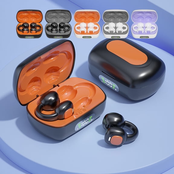 Pounoo Sport Headphones Clearance 5.3 Bluetooth Headset Wireless Gaming Sports No In-Ear Clip-On Ultra Long Life Noise Cancelling Headphones New & Trending