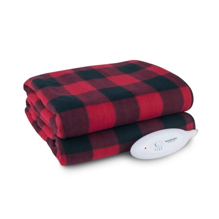 Biddeford Blankets Comfort Knit Fleece Heated Electric Throw Blanket, 62