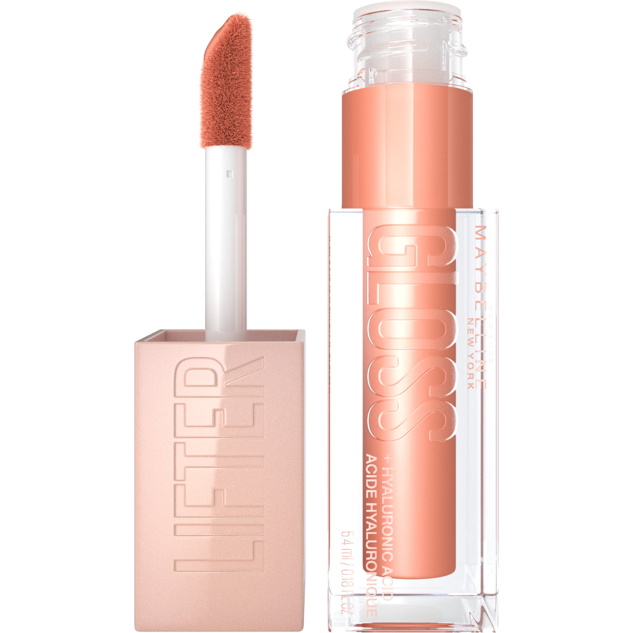 (2 pack) Maybelline Lifter Lip Gloss with Hyaluronic Acid, 007 Amber