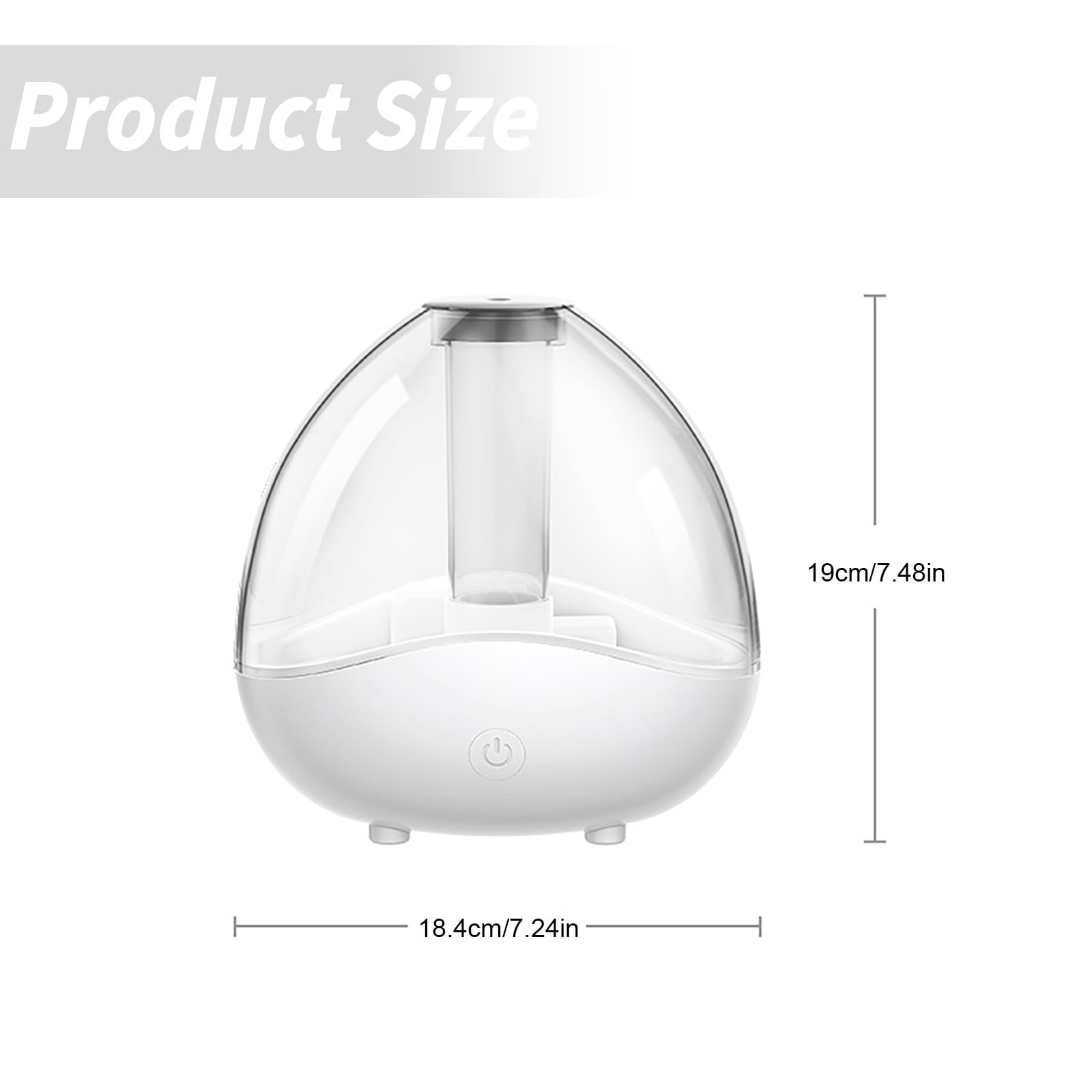 ZMKIAG Cool Mist Humidifier, Quiet Air Humidifiers for Bedroom, Desk Humidifiers Oil Diffuser with Removable 1.5L Water Tank for Baby Nursery and Plants up to 24 Hours