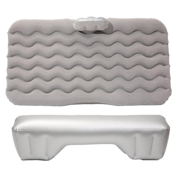 Colchón de aire del asiento trasero Cojín de inflable Ca para dormir con bomba de almohada Sofá de aire universal del sofá para SUV Mochilero al aire libre gris Sunnimix Colchón de aire