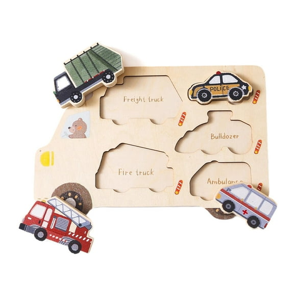 Rompecabezas de Madera Hugo Material Didáctico de Motricidad Fina para Niños Pequeños